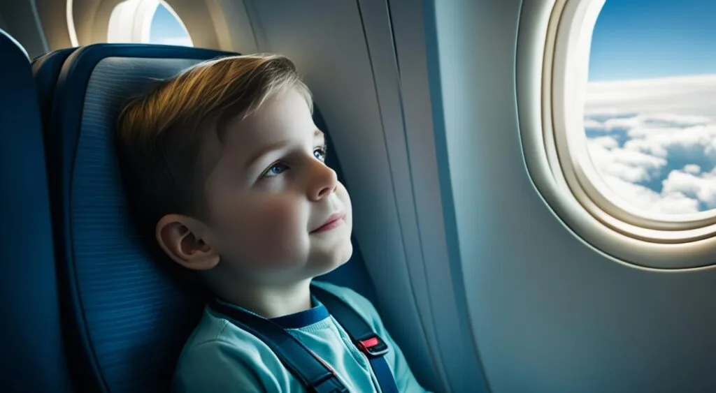 Criança solo viagem avião