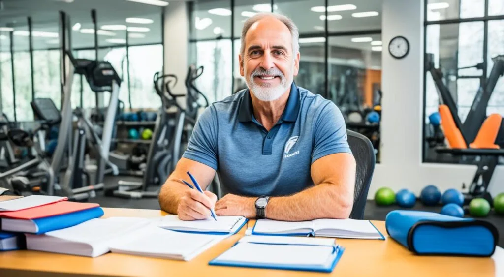 Educador físico planejando atividades físicas Educador físico planejando atividades físicas
