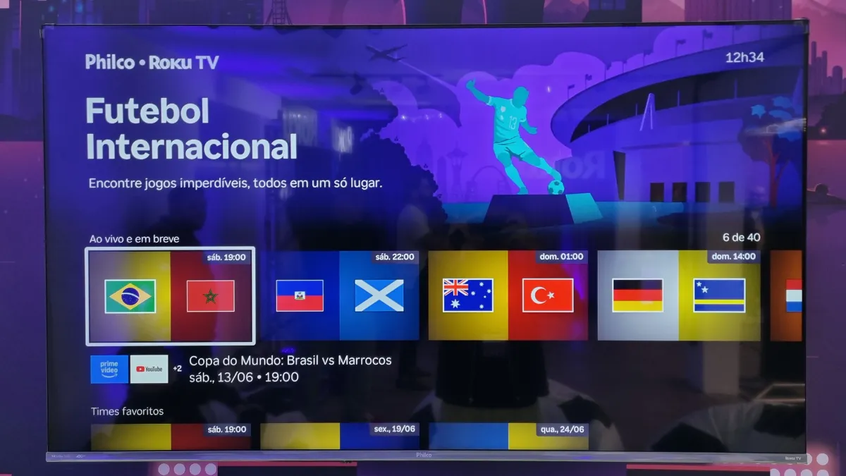 Roku lança hub especial para Copa do Mundo 2026