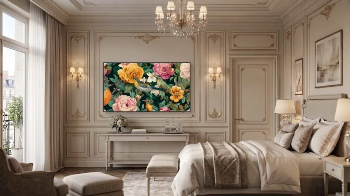 Samsung The Frame hotel: TV camuflada em quartos