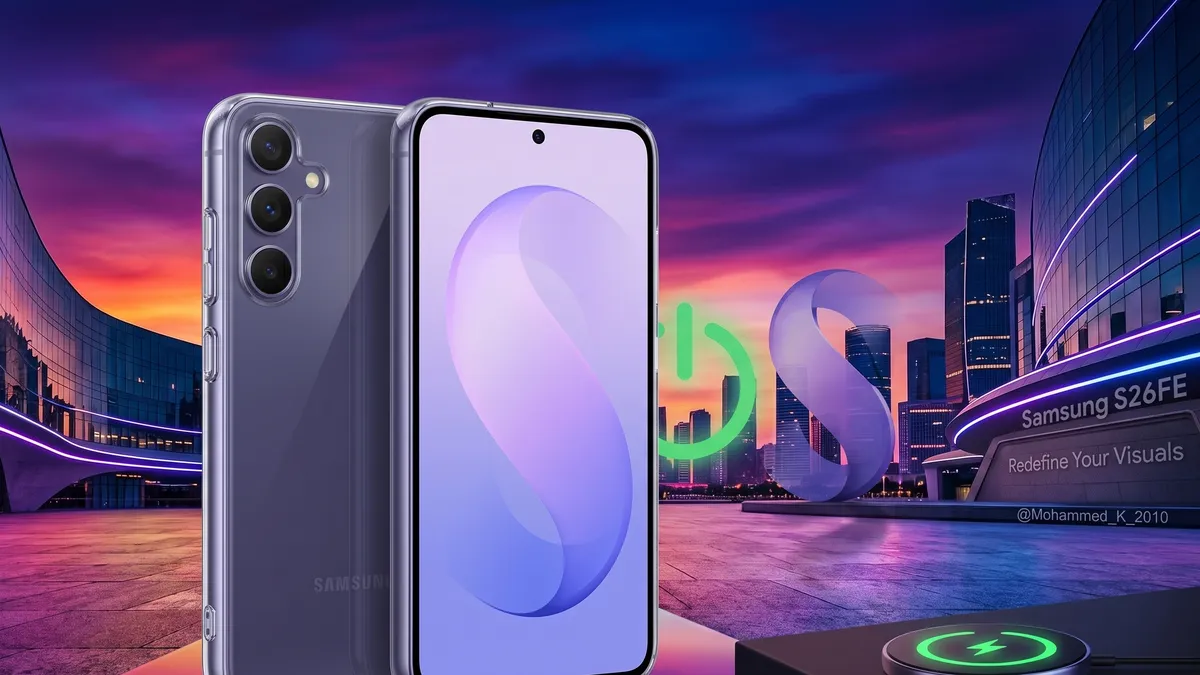 Vazamento revela papel de parede oficial do Galaxy S26 FE