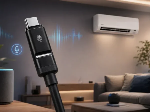 Cabo USB-C controla ar-condicionado por voz