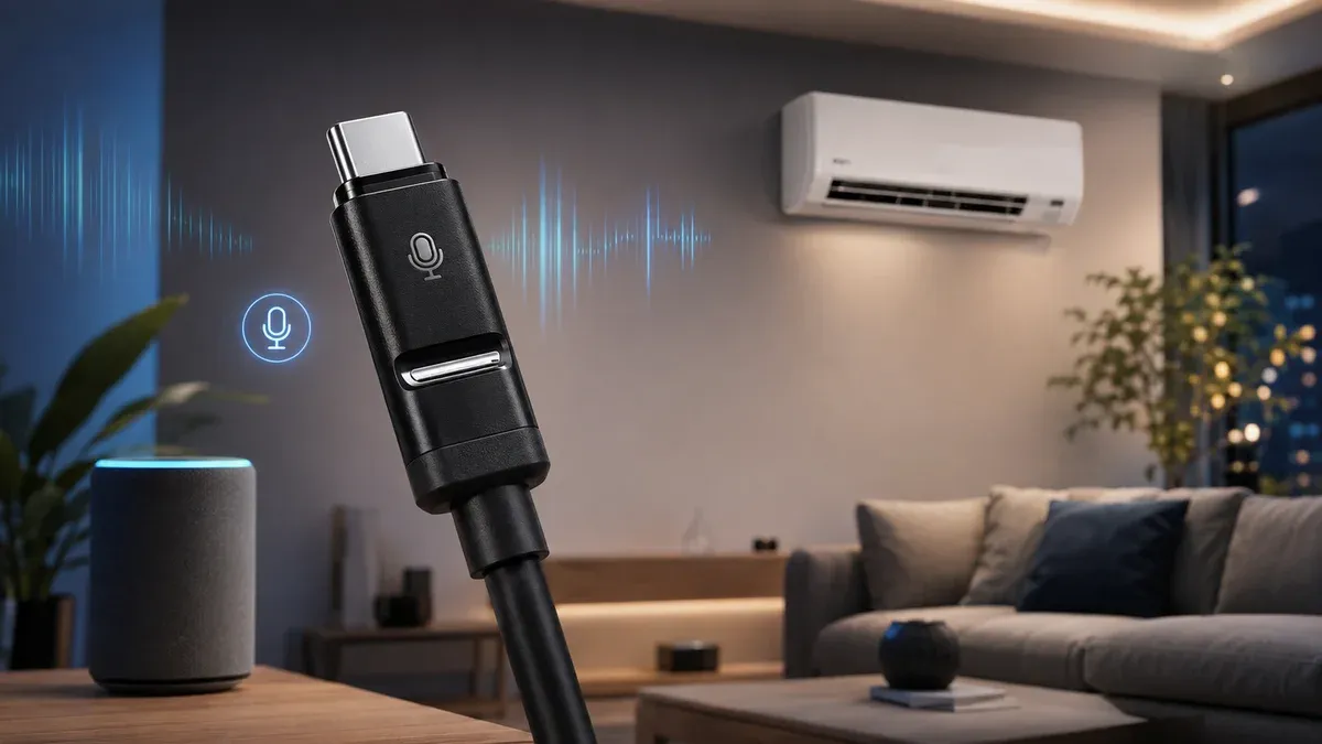 Cabo USB-C controla ar-condicionado por voz 1 Cabo USB-C controla ar-condicionado por voz