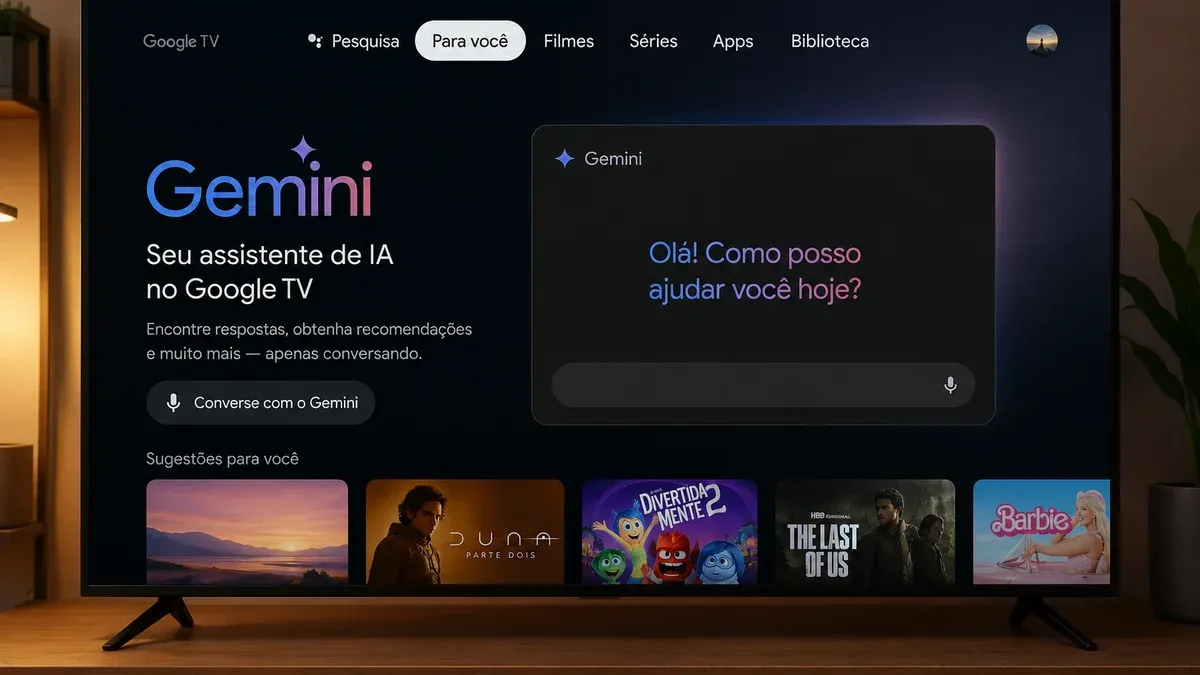 TCL leva Gemini ao Google TV no Brasil em primeira mundial